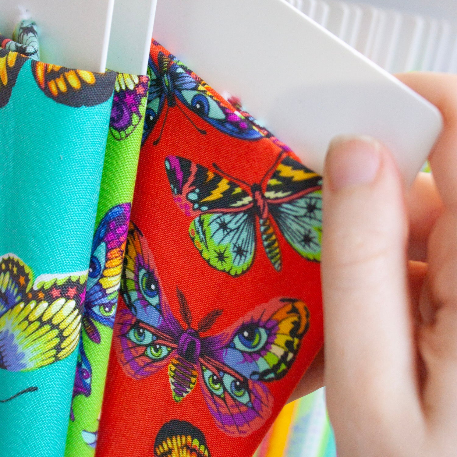 Fat Quarters wrapped on Mini Bolts Organizers